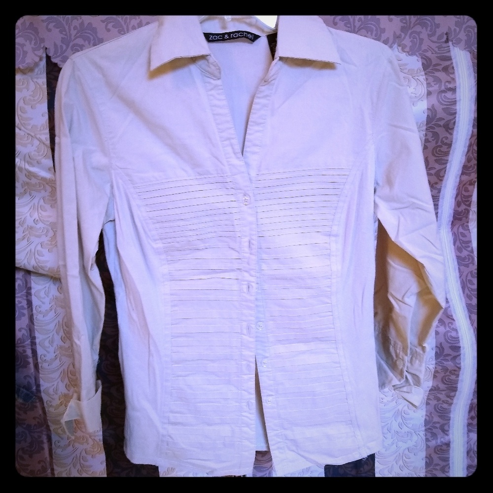 Ladies Button Down Dress Shirt.